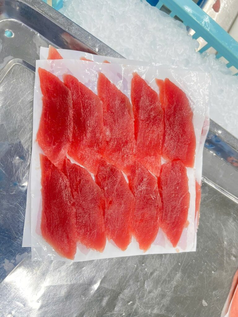 Sashimi slices